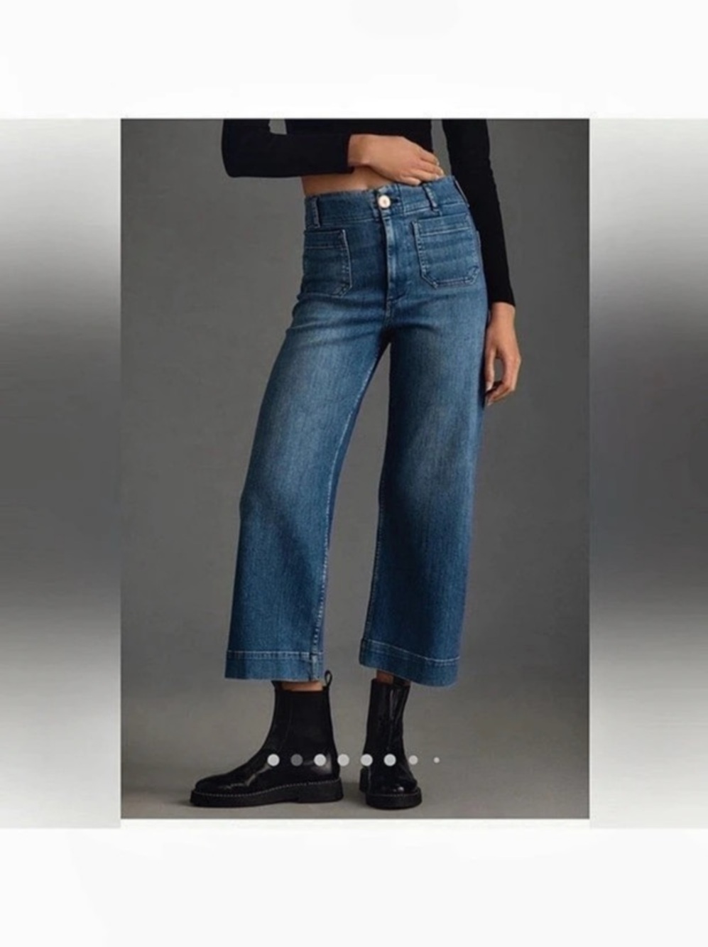 Anthropologie Maeve The Colette Crop Wide-Leg Jeans